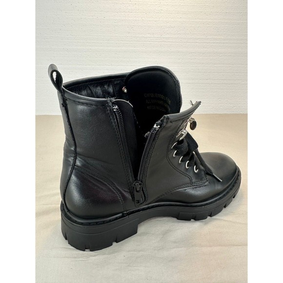 Madden Girl Gwinn Black Combat Boots Lace Up With Side Zipper Size 6.5 M - Picture 7 of 13
